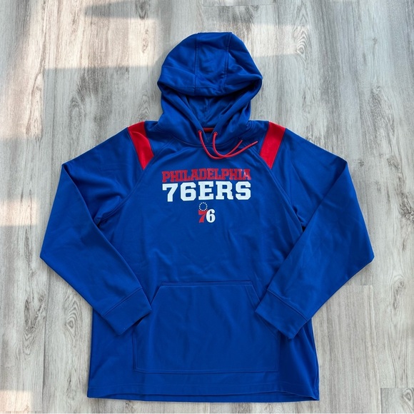 NBA Philadelphia 76ers Blue and Red Hoodie NWOT - Picture 1 of 7